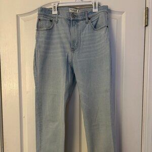 abercrombie "the ankle straight ultra high rise" jean